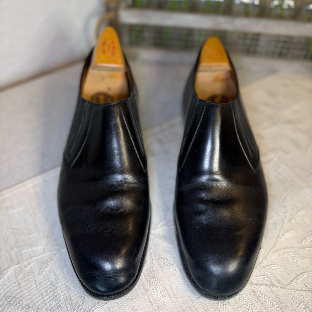 Vtg Simpson Piccadilly Men's Black Leather Chelsea Loafers UK 8.5 E / Tree incl.
